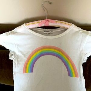 WILDFOX distressed rainbow t-shirt
